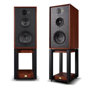 Wharfedale Linton mahogany red on stands