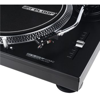 Reloop RP-1000M mk2, λεπτομερεια βραχιονα και ρυθμιστικου ταχυτητας