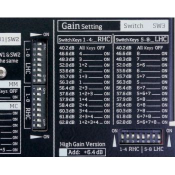 Vertere Phono-1 mkII L gain settings