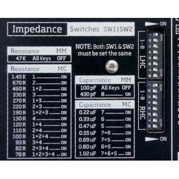 Vertere Phono-1 mkII L impedance settings