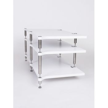 NEO Light Double Tripod white side view, 3 shelfs