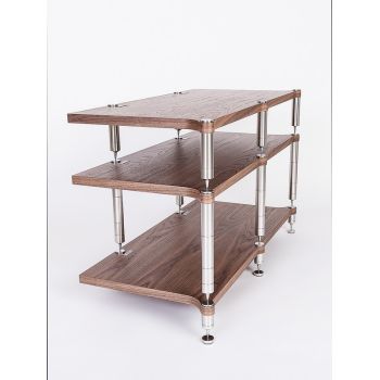 NEO Double Tripod matte walnut 3 shelfs