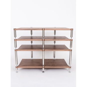 NEO Double Tripod matte walnut 4 shelfs