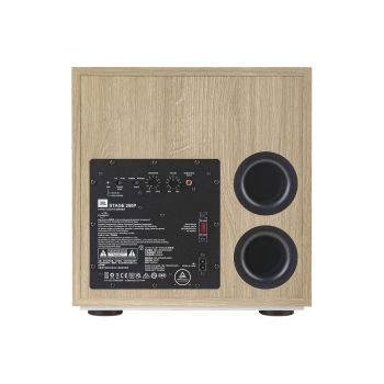 JBL Stage2 200P oak latte white, rear, connections