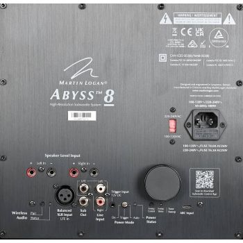 Martin Logan Abyss-8 connections, controls