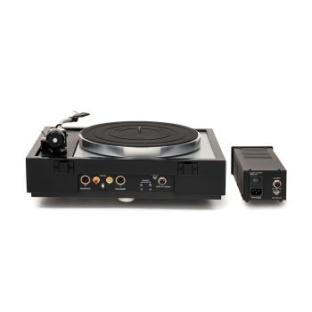 Thorens TD-1601 with tonearm TP-160 black high gloss, rear, connections