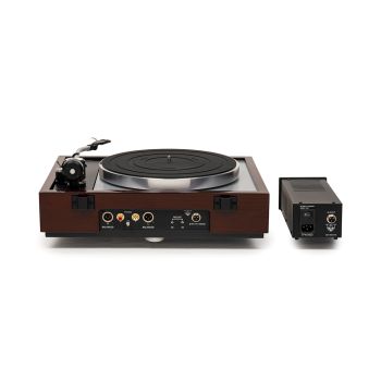Thorens TD-1600 with tonearm TP-160 walnut high gloss, rear, connections