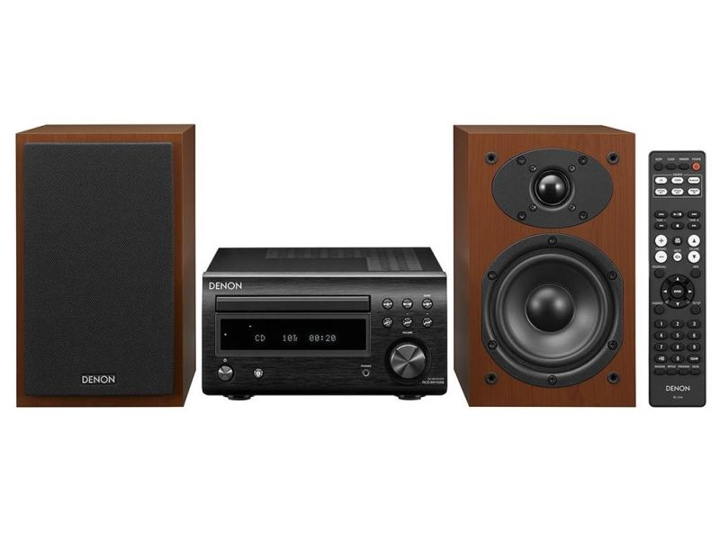 Denon RCD-M41DAB black +  SC-M41 walnut - bluetooth