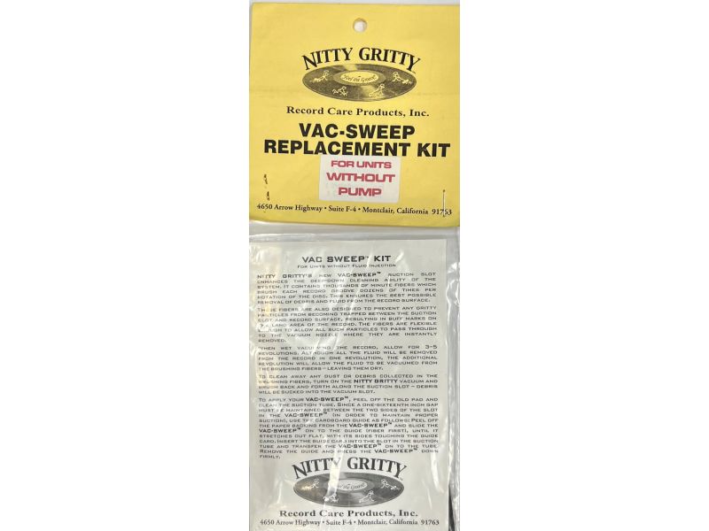 Nitty Gritty Vac-Sweep Replacement Kit for units without pump