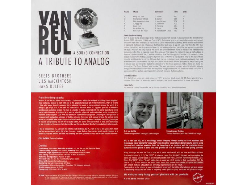 Van Den Hul - Signed - A Tribute to Analog