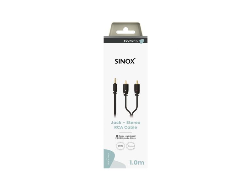 Sinox SXA-06005 - 3.5mm mini jack σε 2 male rca - 5 μετρα