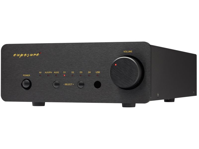 Exposure XM-5 integrated amplifier με dac , usb in ,  phono - black