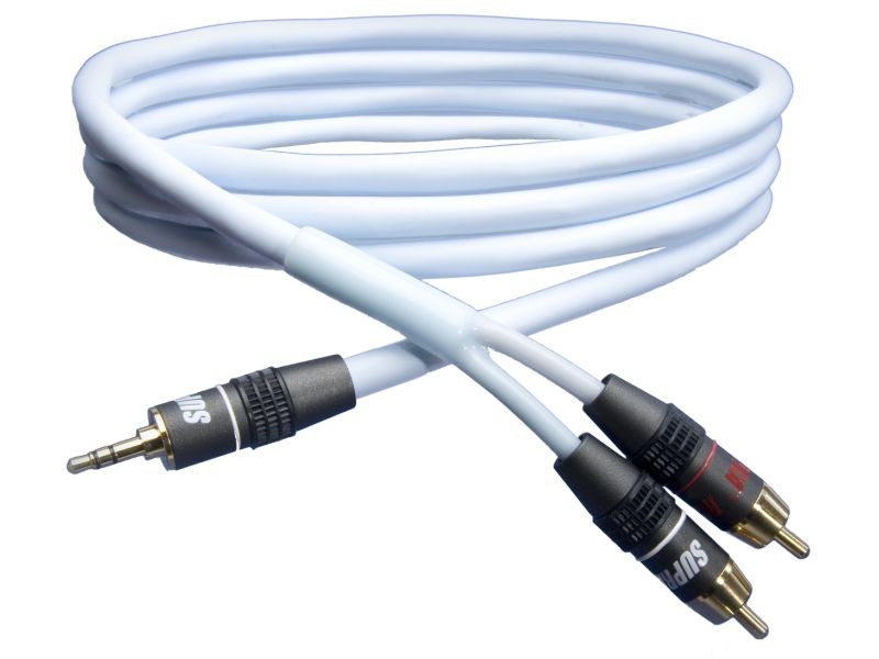 Supra BiLine - mini jack 3.5mm σε 2 male rca - 15 μέτρων